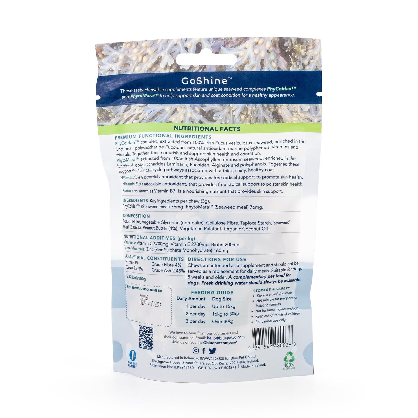 Blue Pet Co GoShine Skin & Coat Peanut Butter Supplement for Dogs