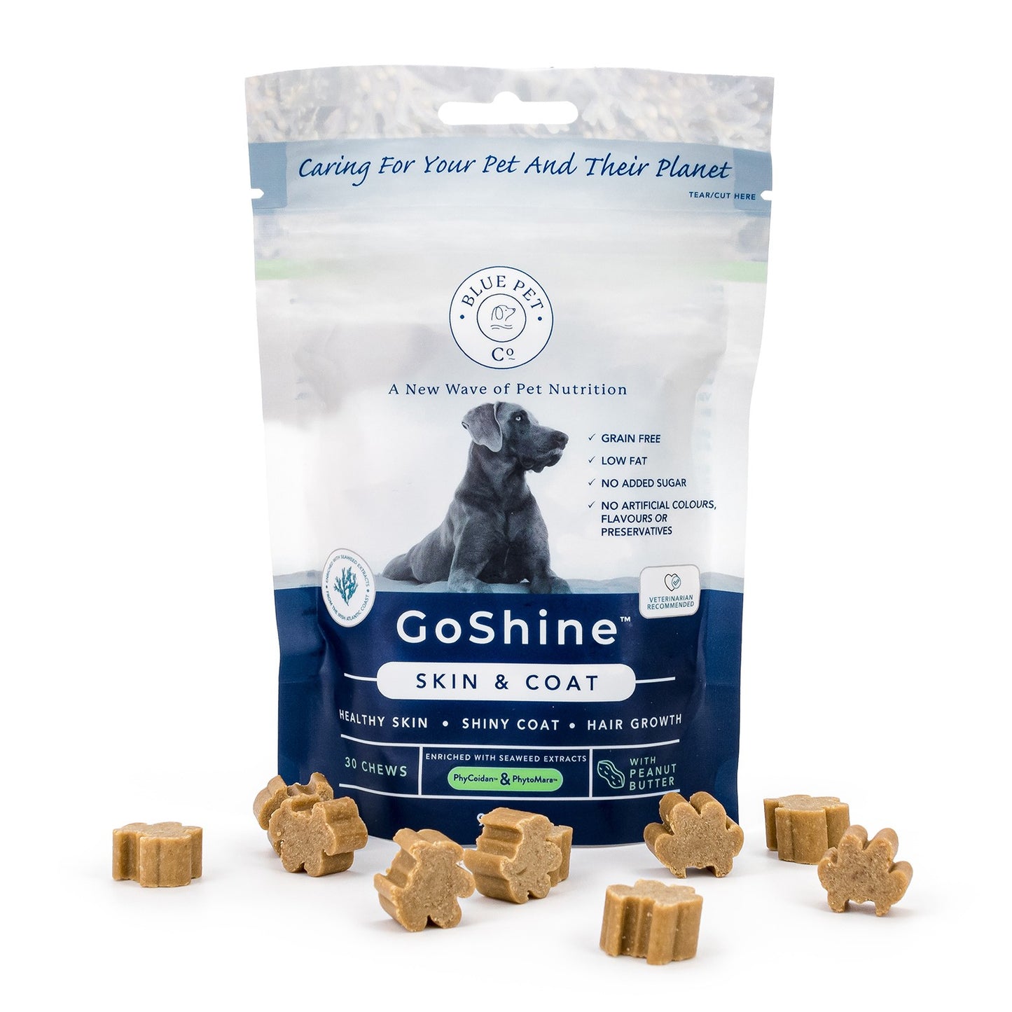 Blue Pet Co GoShine Skin & Coat Peanut Butter Supplement for Dogs