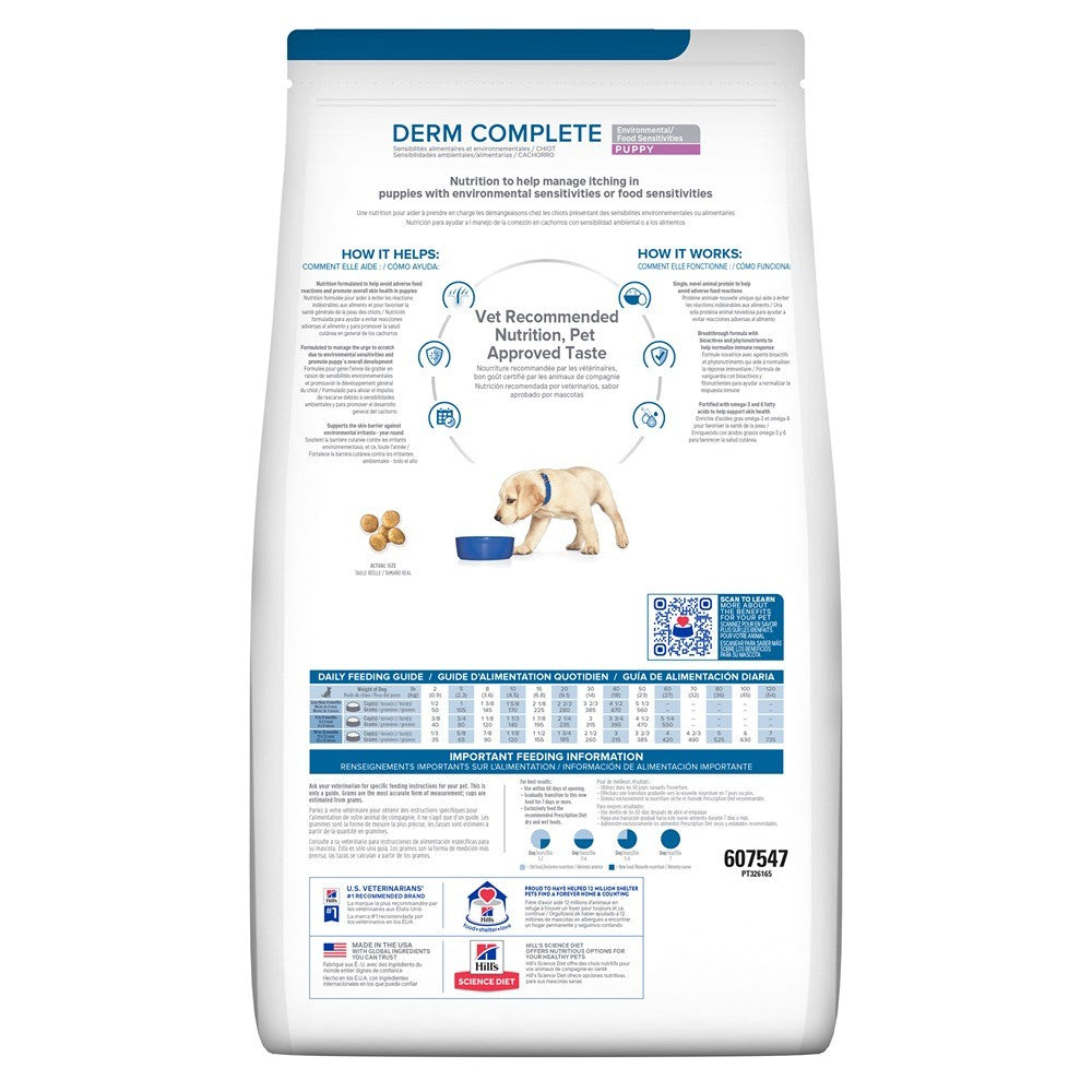 Hill's Prescription Diet Puppy Sensitive Derm Complete Dry Dog Food