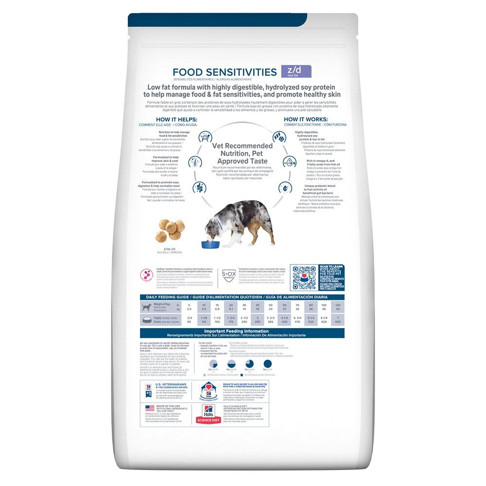 Hill's Prescription Diet Z/D Food Sensitivities Low Fat Dry Dog Food