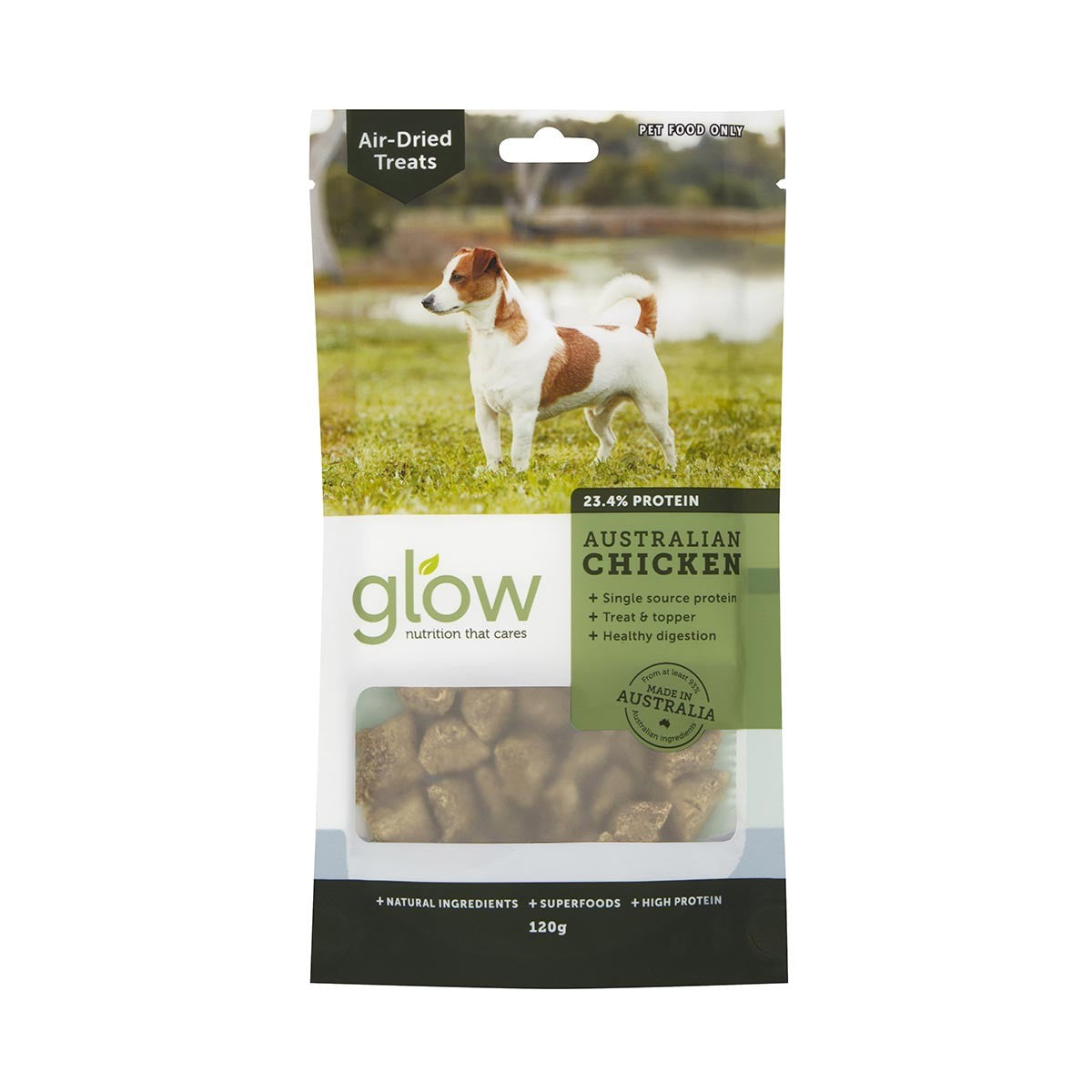 Glow Australian Chicken Air Dried Dog Treats 120g
