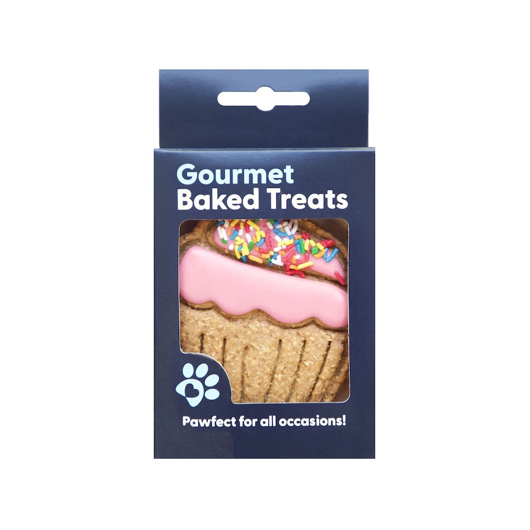 Gourmet Baked Birthday Cookie Pink Dog Treat