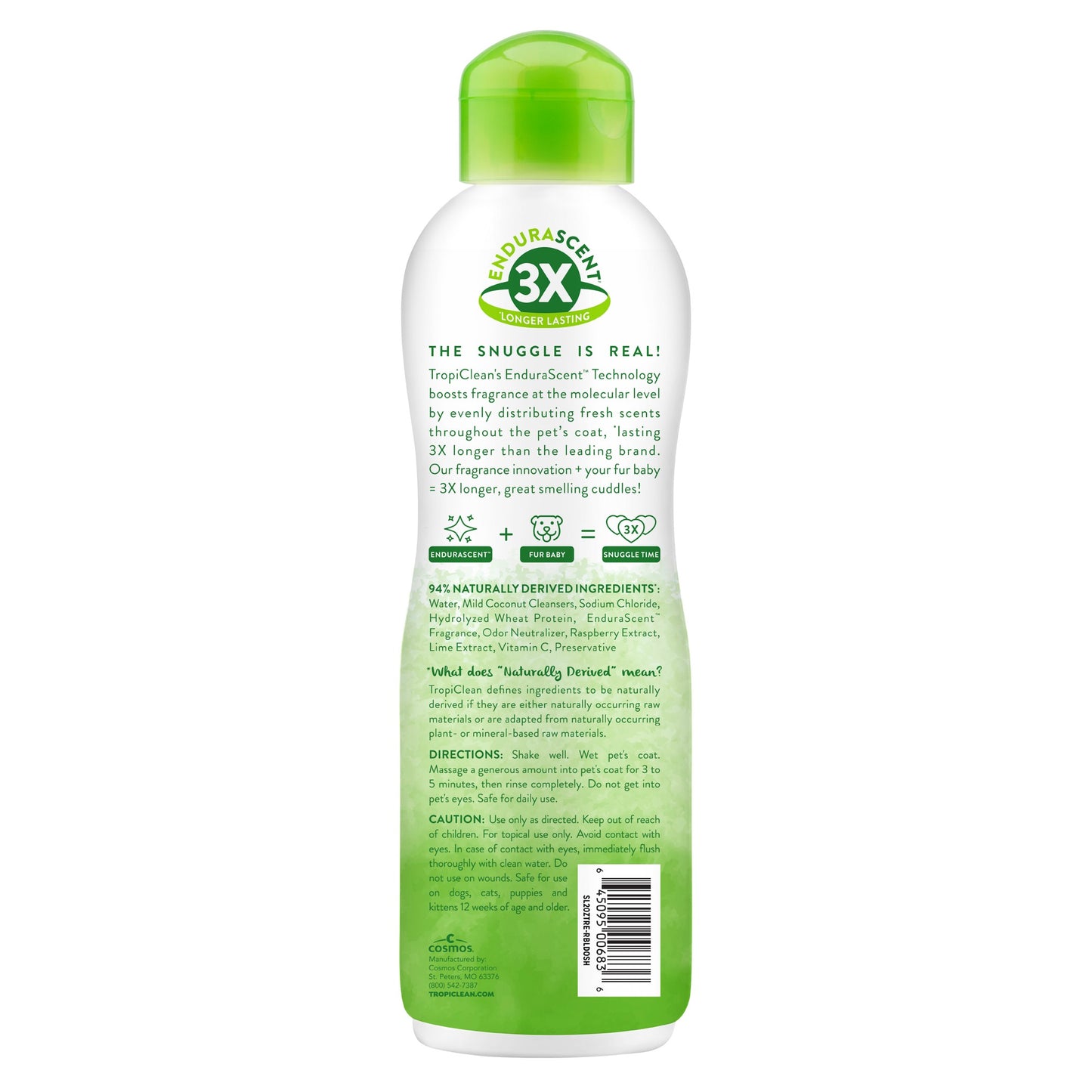 TropiClean EnduraScent Pet Shampoo Raspberry Lime