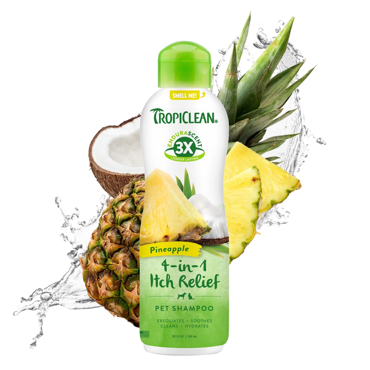 TropiClean EnduraScent Itch Relief Pet Shampoo Pineapple