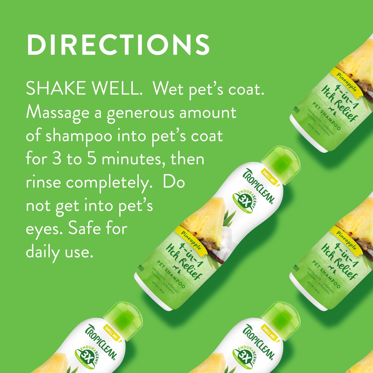 TropiClean EnduraScent Itch Relief Pet Shampoo Pineapple