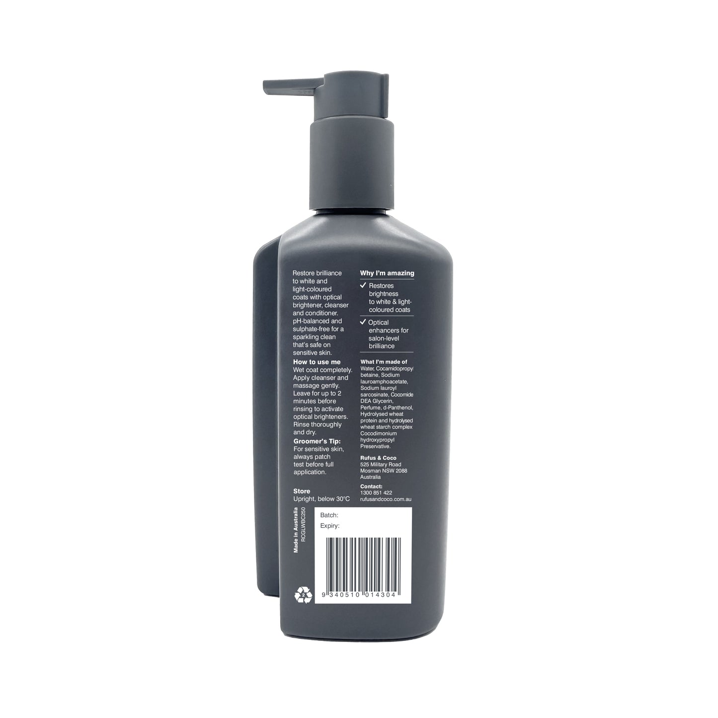 Rufus & Coco Luminous Blonde Light Coloured Coat Pet Cleanser & Conditioner