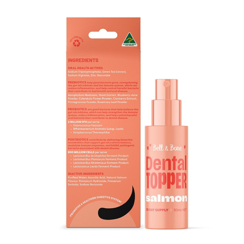 Bell & Bone Salmon Dog Dental Toppers Spray 30ml