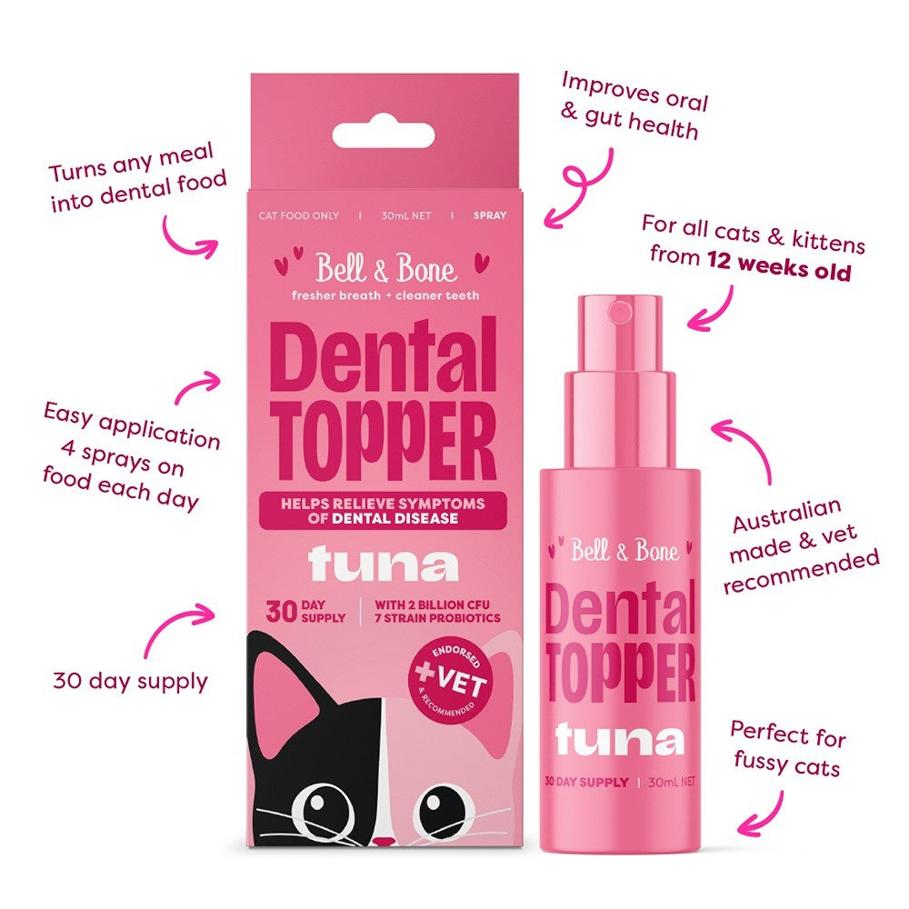 Bell & Bone Tuna Cat Dental Toppers Spray 30ml