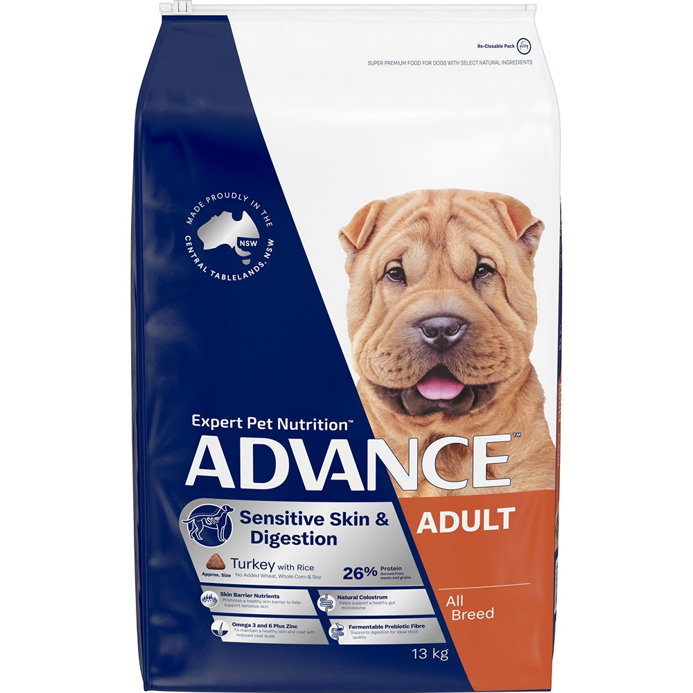 Advance Adult Skin & Digestion Turkey with Rice Dry Dog Food