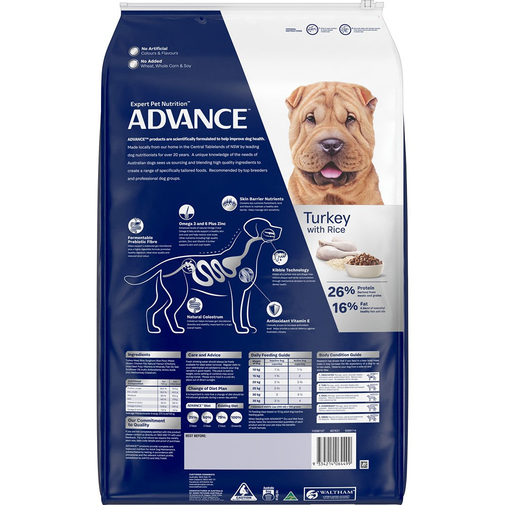 Advance Adult Skin & Digestion Turkey with Rice Dry Dog Food