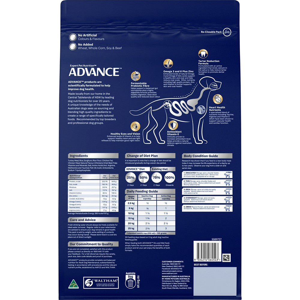 Advance Small Breed Oodles Adult Turkey & Rice Dry Dog Food