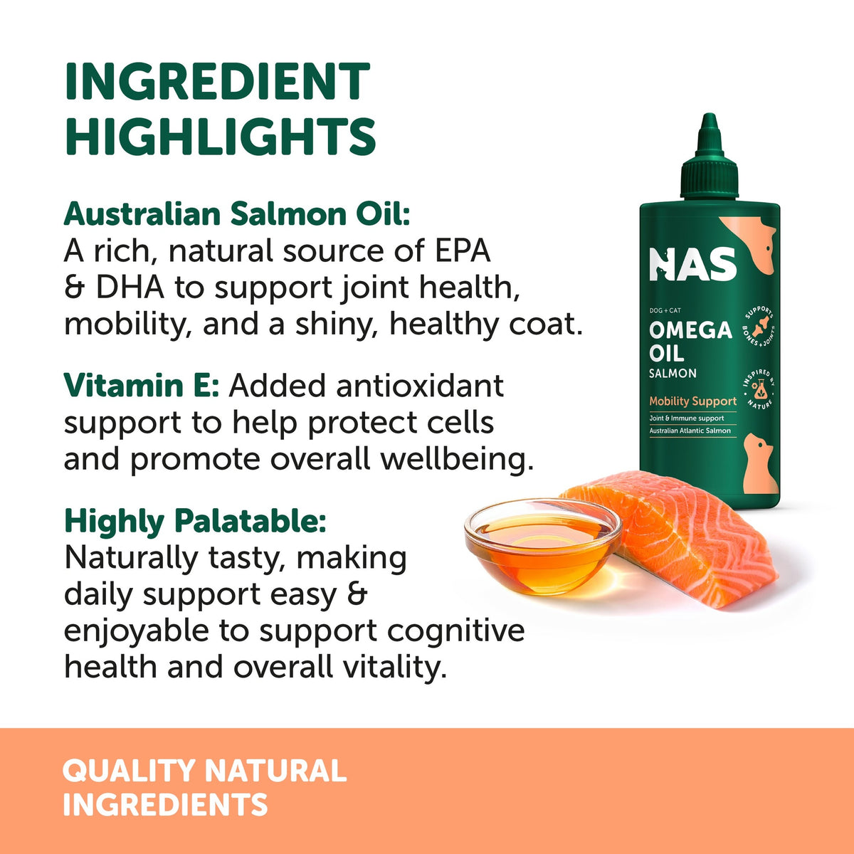 NAS Salmon Omega Oil Dog & Cat Supplement