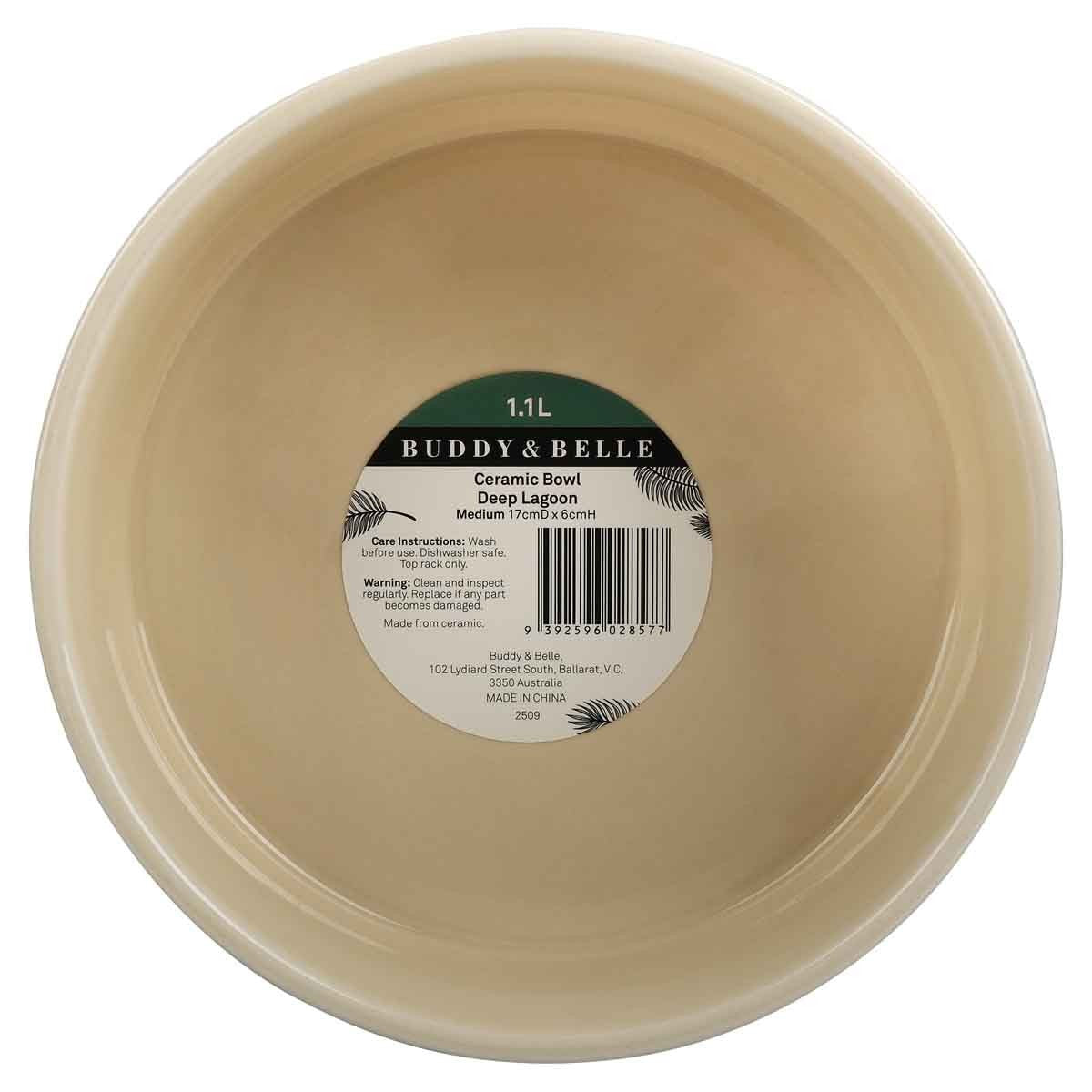Buddy & Belle Deep Lagoon Ceramic Bowl