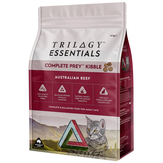Trilogy Essentials Complete Prey Kibble Australian Beef Dry Cat Food