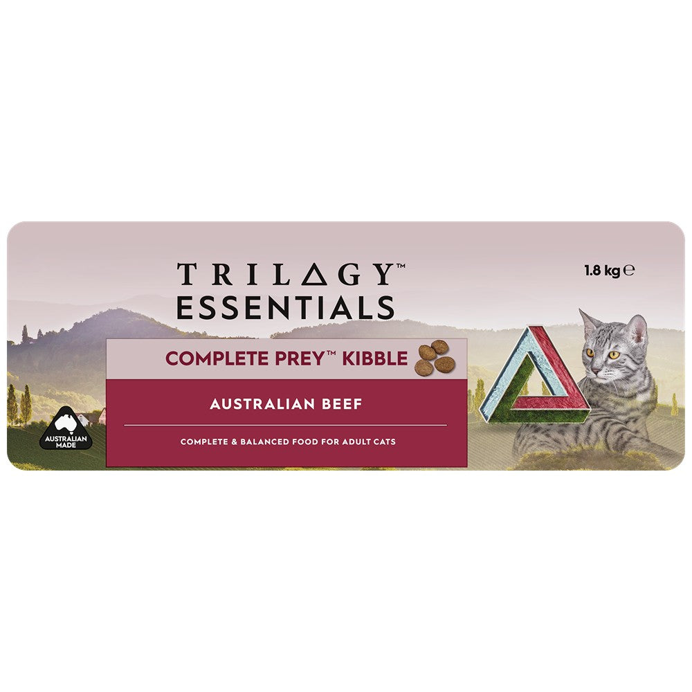 Trilogy Essentials Complete Prey Kibble Australian Beef Dry Cat Food