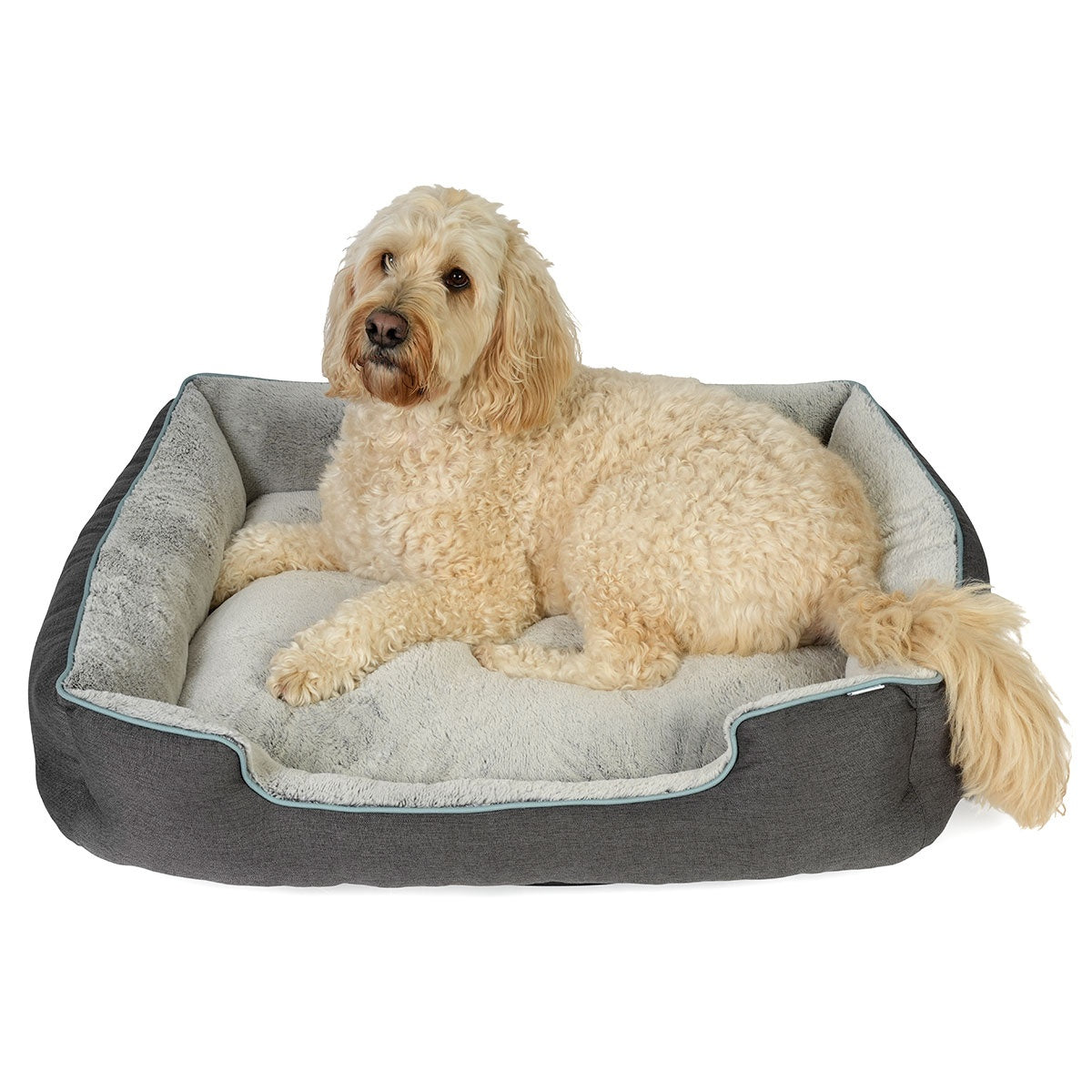 Lexi & Me Bolster Pet Bed Grey