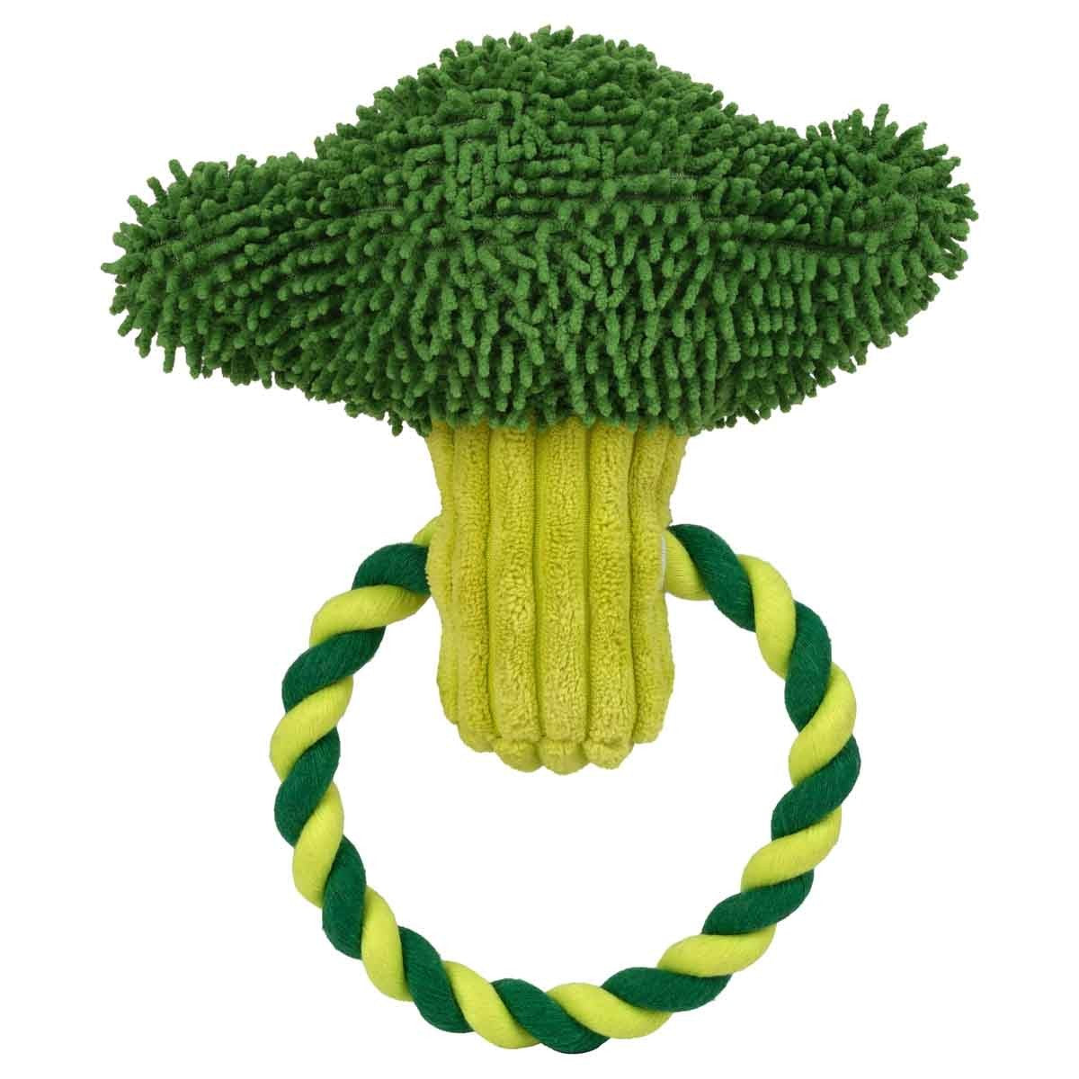 Garden Broccoli Plush Rope Dog Toy