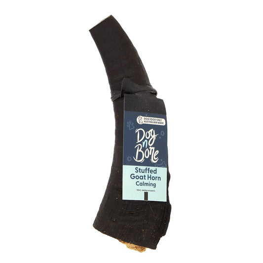 Dog n Bone Stuffed Goat Horn Calming Dog Treat