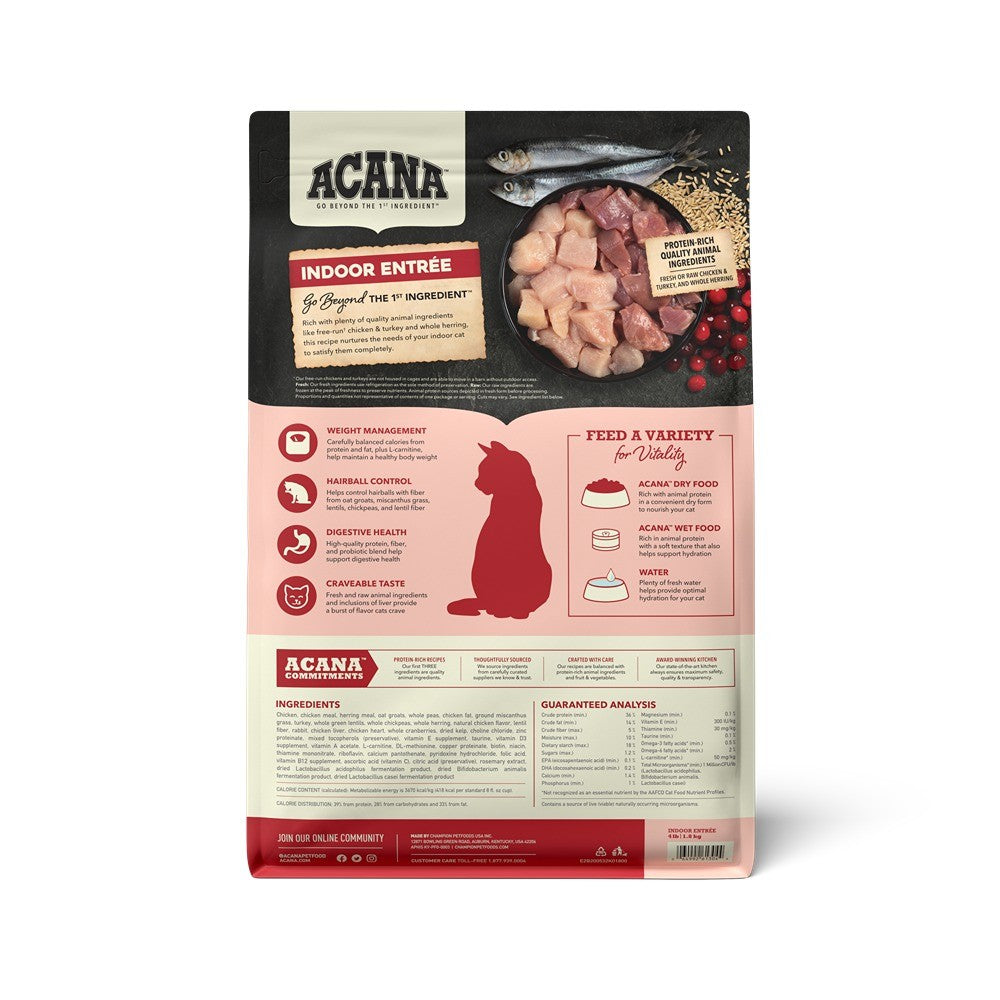 Acana Indoor Entrée Chicken & Turkey Dry Cat Food