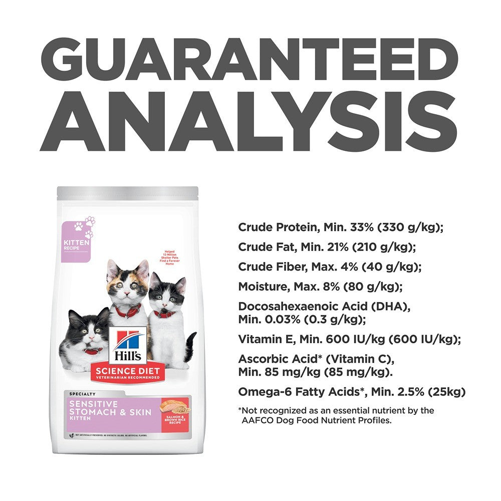 Hill's Science Diet Kitten Sensitive Stomach & Skin Salmon Dry Cat Food