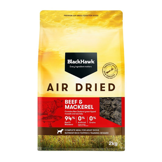 Black Hawk Air Dried Beef and Mackerel Dry Dog Food