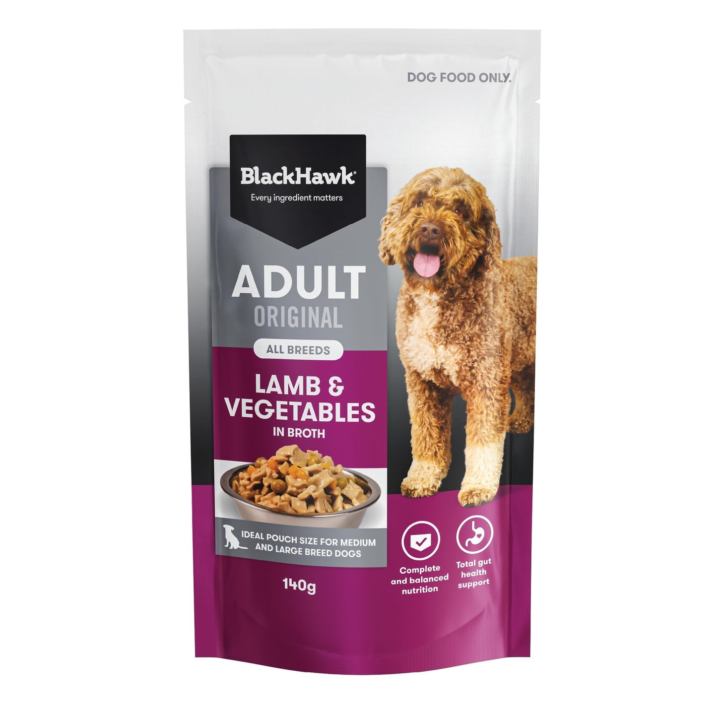 Black Hawk Medium to Large Breed Adult Lamb & Vegetables Wet Dog Food