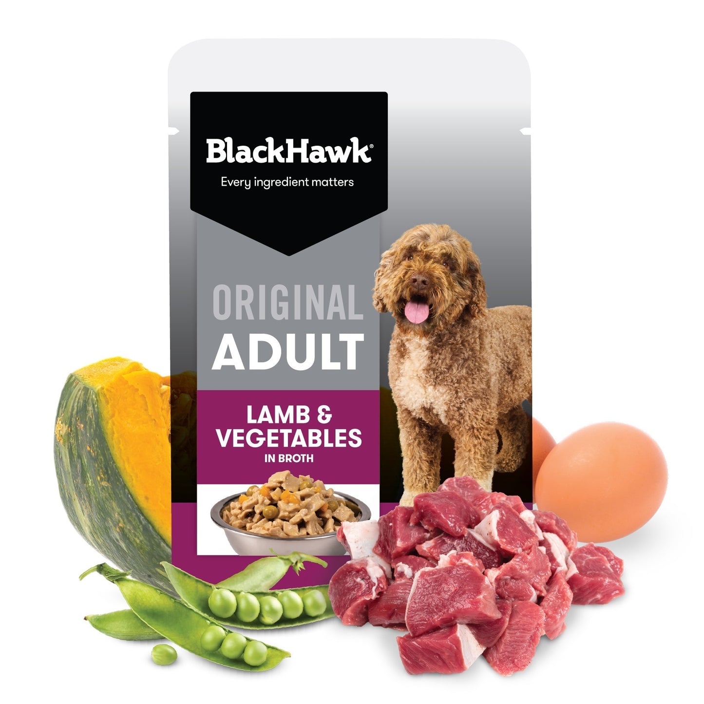 Black Hawk Medium to Large Breed Adult Lamb & Vegetables Wet Dog Food