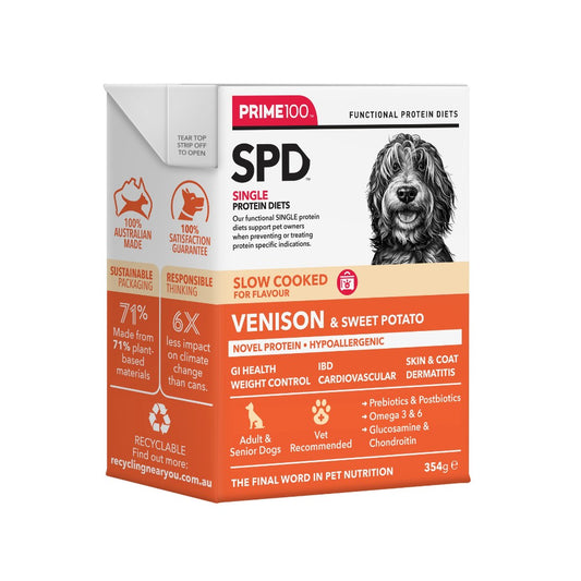 Prime100 SPD Slow Cooked Venison & Sweet Potato Wet Dog Food