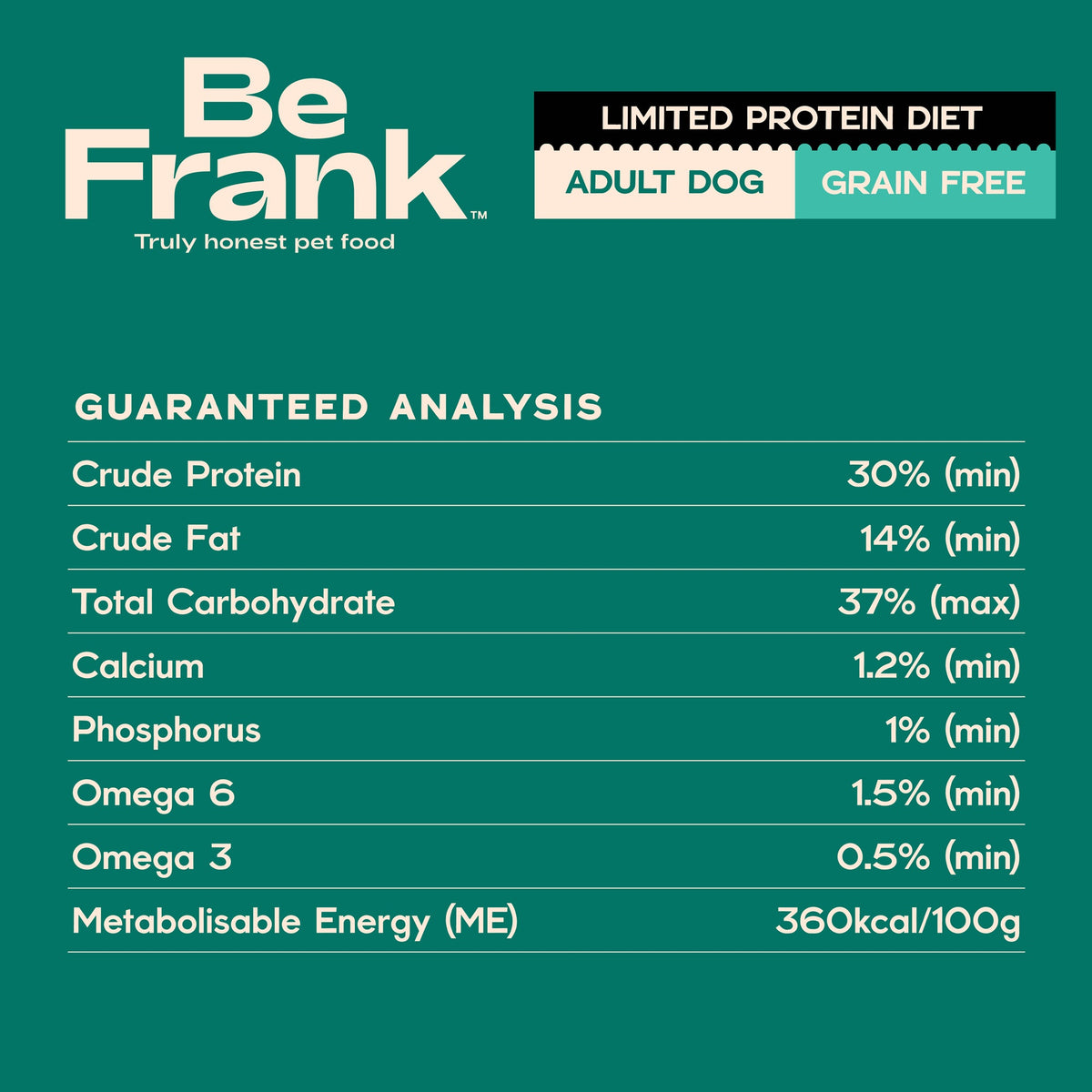 Be Frank Limited Protein Grain Free Adult Surf & Turf Dry Dog Food