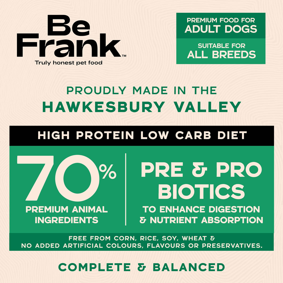 Be Frank Adult Native Harvest Pasture Blend Dry Dog Food