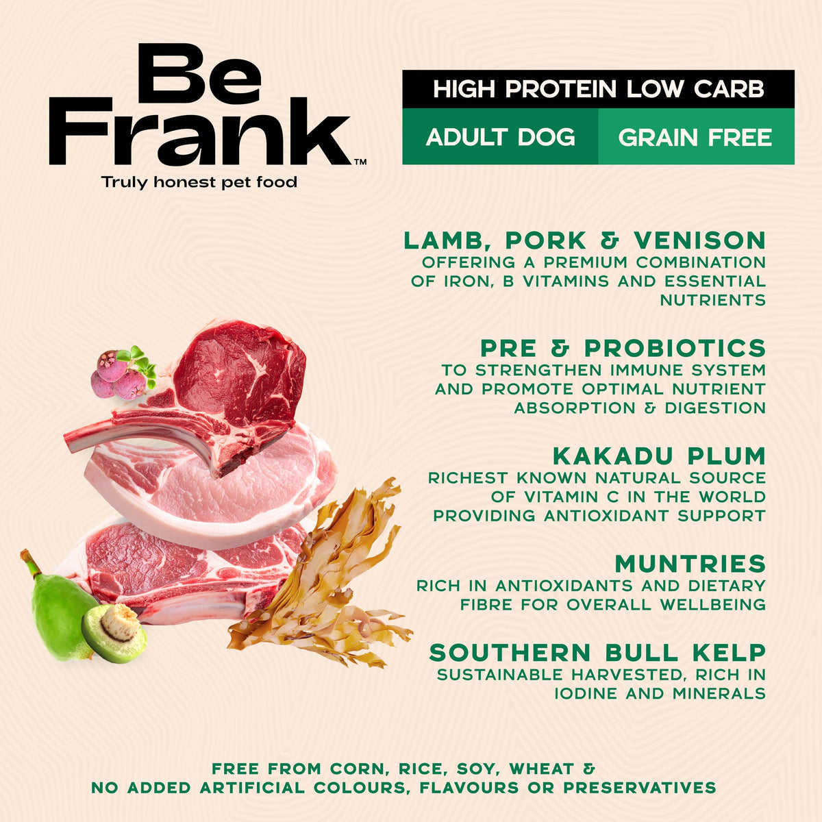 Be Frank Adult Native Harvest Pasture Blend Dry Dog Food