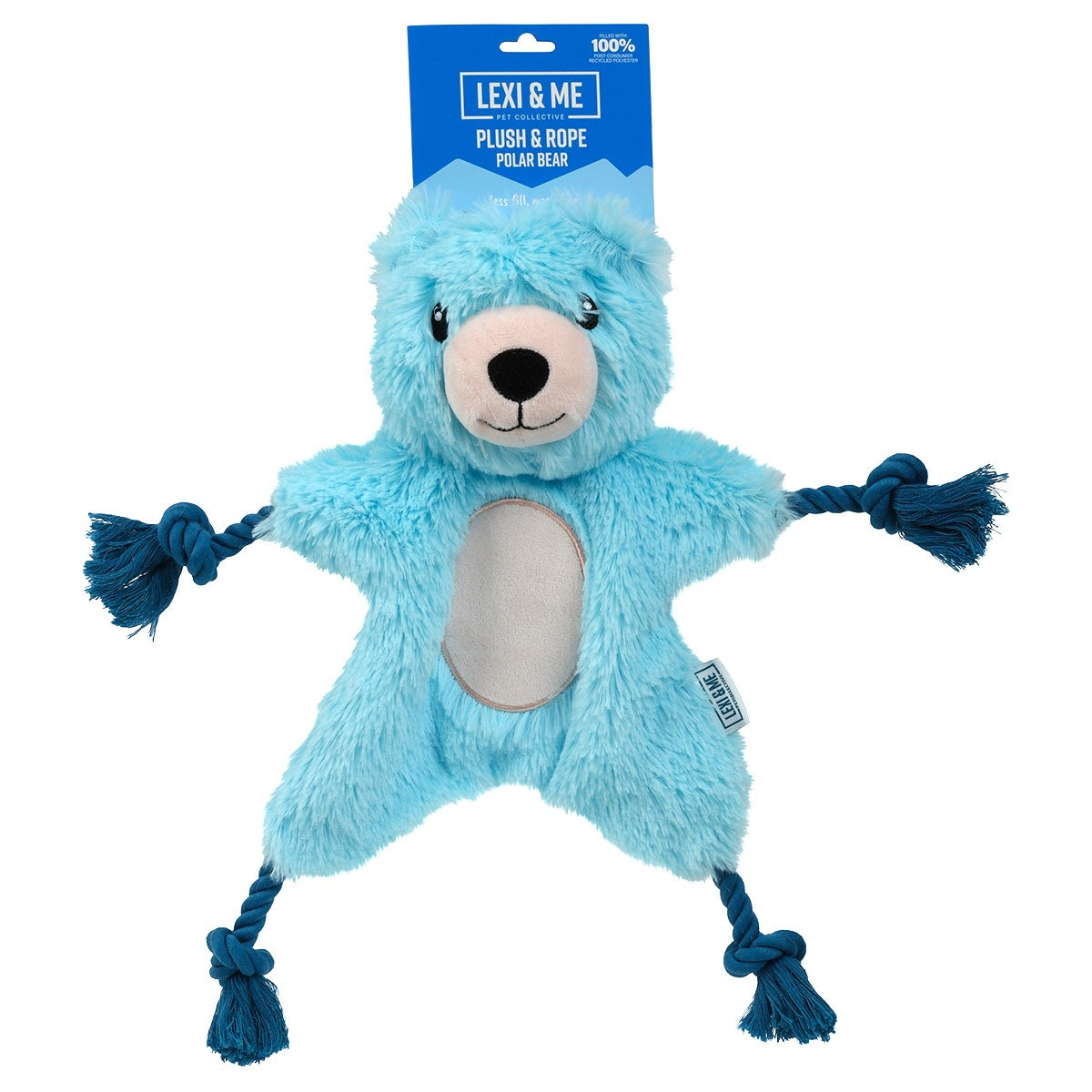 Lexi & Me Polar Bear Plush & Rope Knot Dog Toy