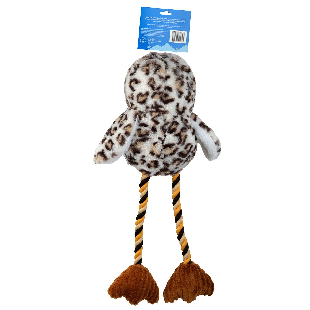 Lexi & Me Long Leg Owl Plush & Rope Dog Toy