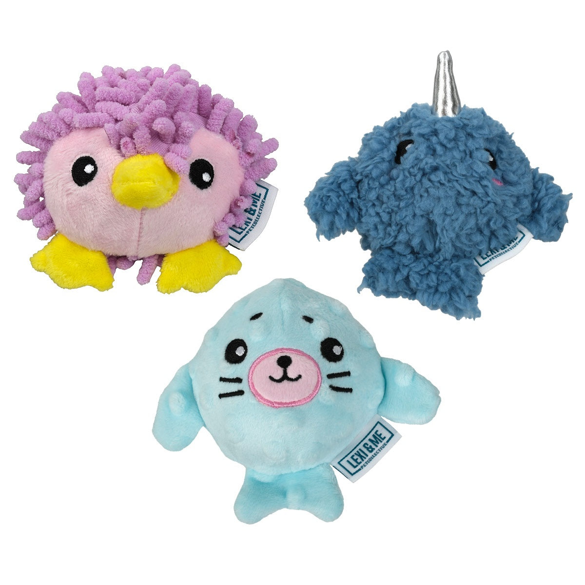Lexi & Me Snow Creatures Plush Assorted Dog Toys