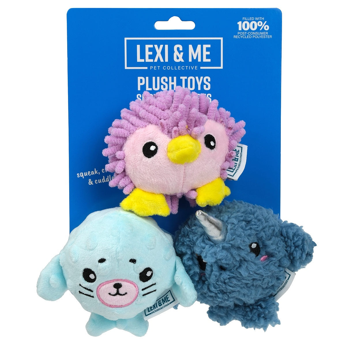 Lexi & Me Snow Creatures Plush Assorted Dog Toys