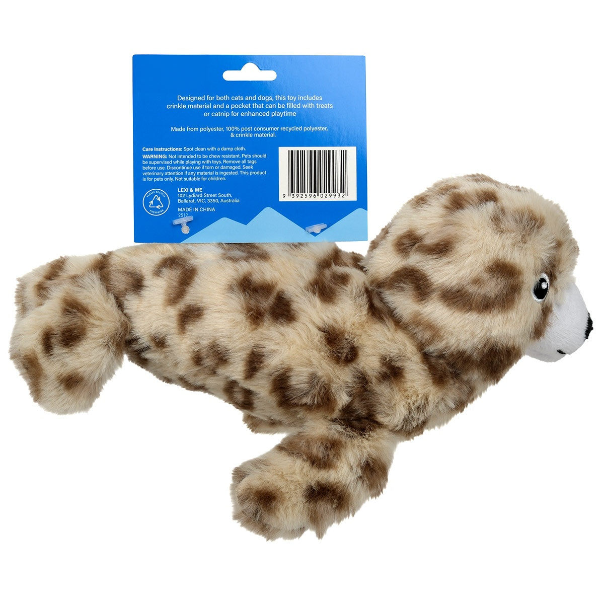 Lexi & Me Seal Plush Kicker Cat Toy