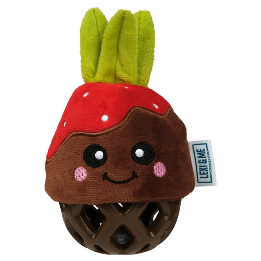 Lexi & Me Strawberry Plush & Rubber Dog Toy