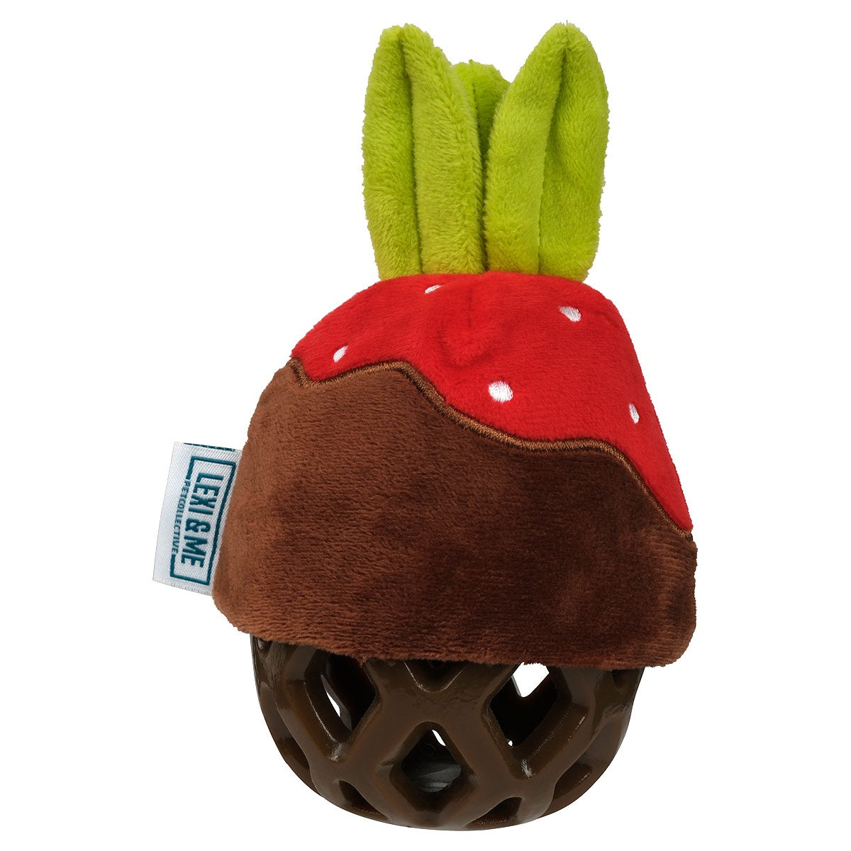 Lexi & Me Strawberry Plush & Rubber Dog Toy