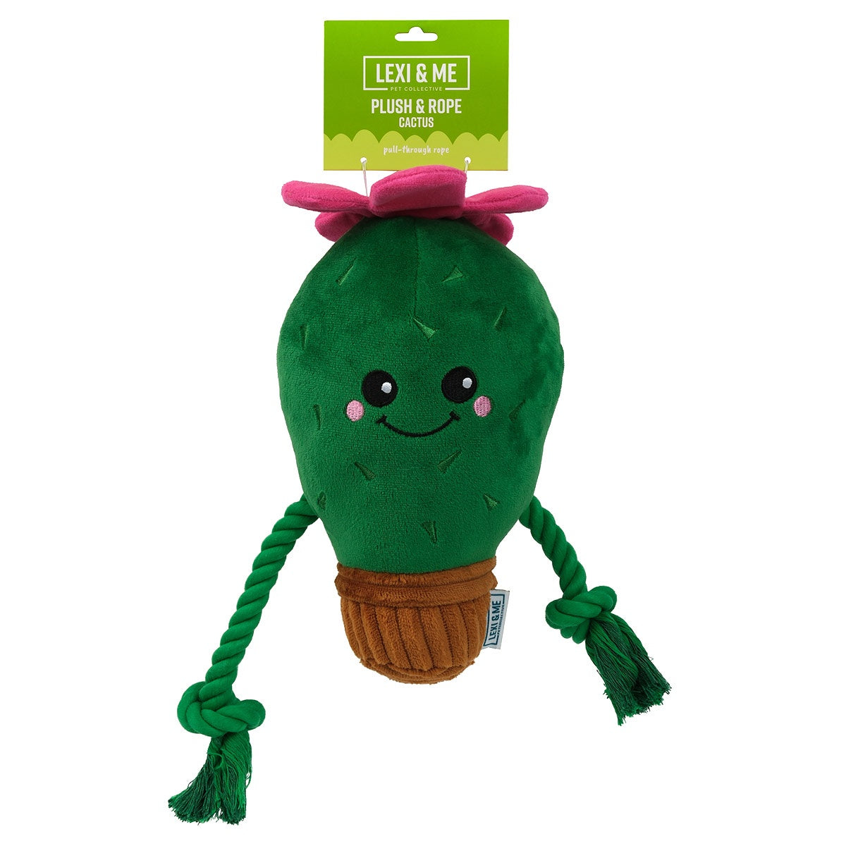 Lexi & Me Cactus Plush & Rope Dog Toy