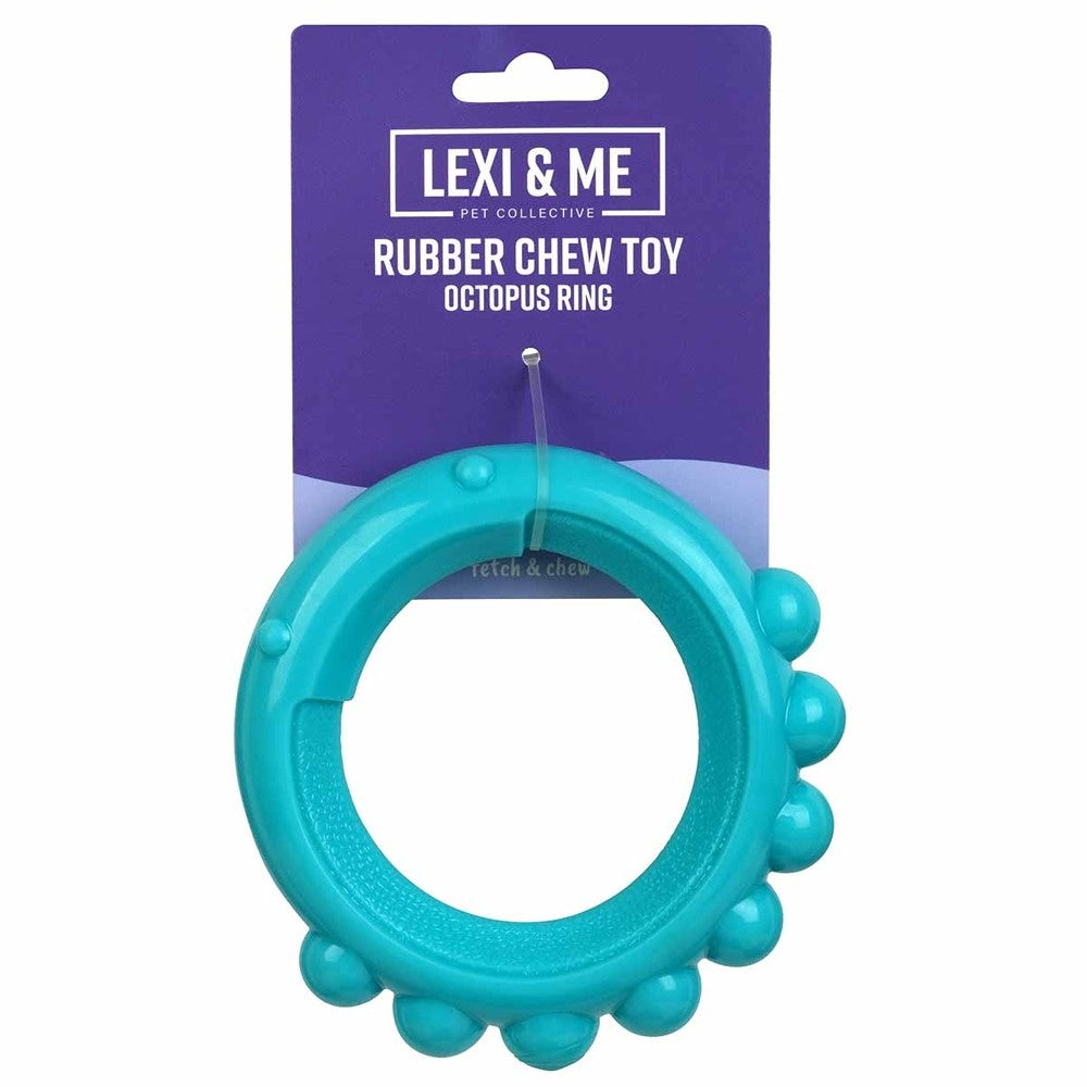 Lexi & Me Octopus Ring Rubber Chew Dog Toy