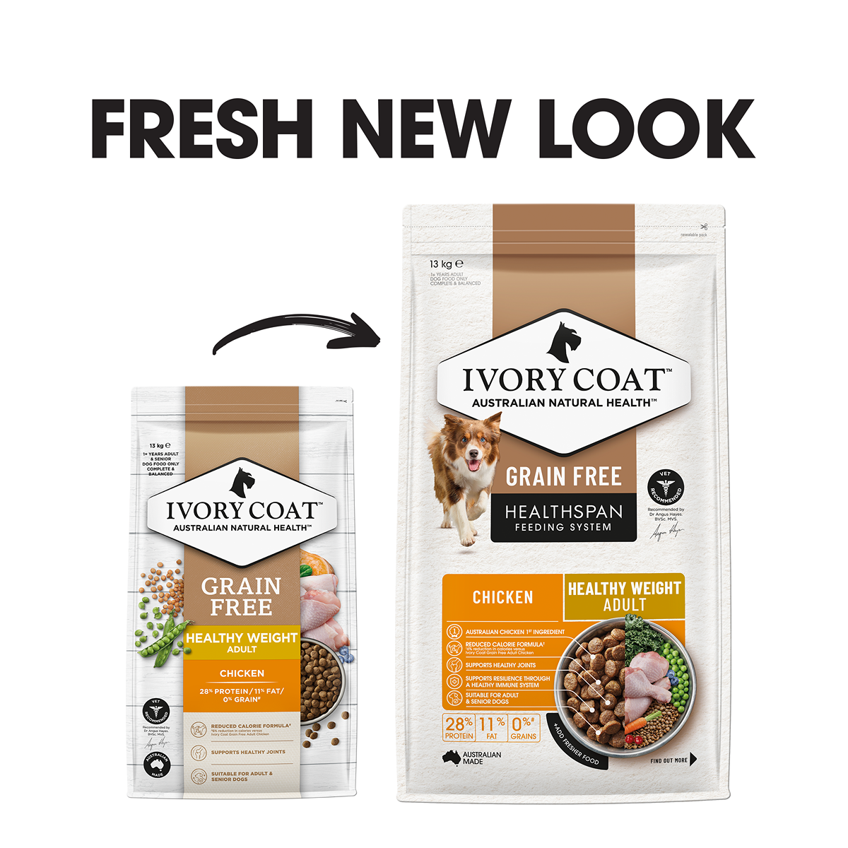 Ivory Coat Grain Free Healthy Weight Chicken Adult Dog Dry Food
