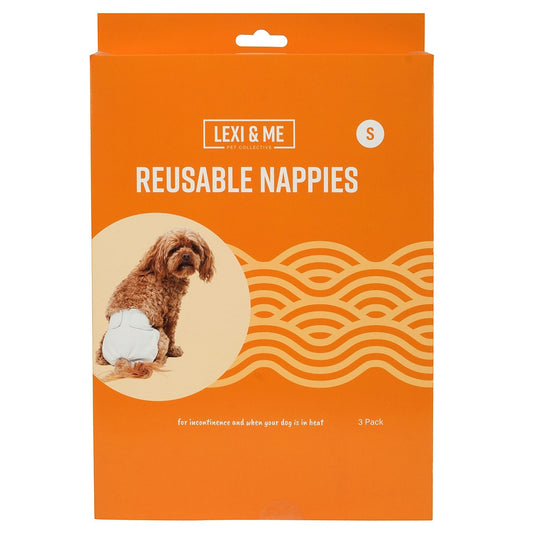 Lexi & Me Reuseable 3 Pack Dog Nappies