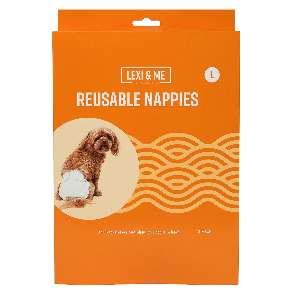 Lexi & Me Reuseable 3 Pack Dog Nappies