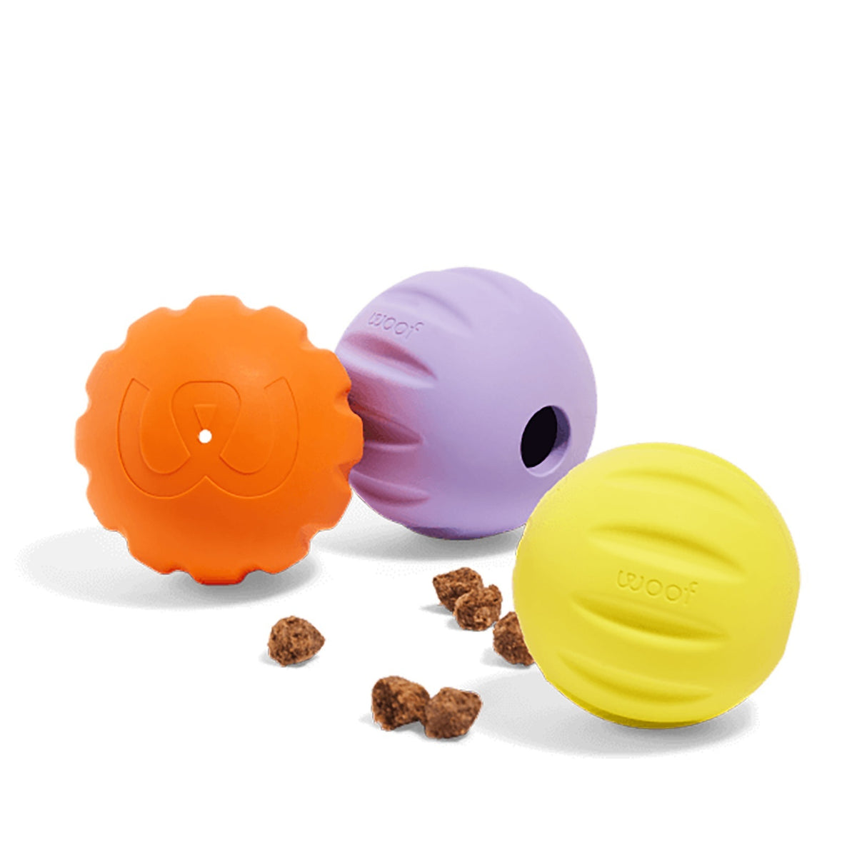 Woof FlyBall Treat Dispensing Dog Toy 3 Pack