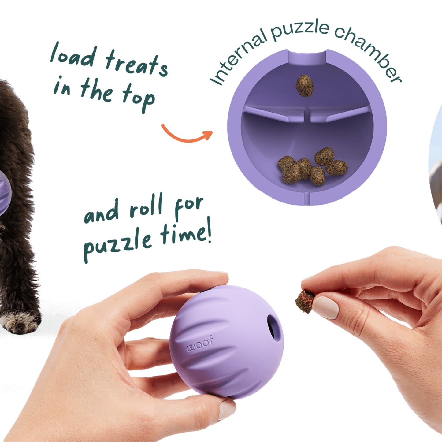 Woof FlyBall Treat Dispensing Dog Toy