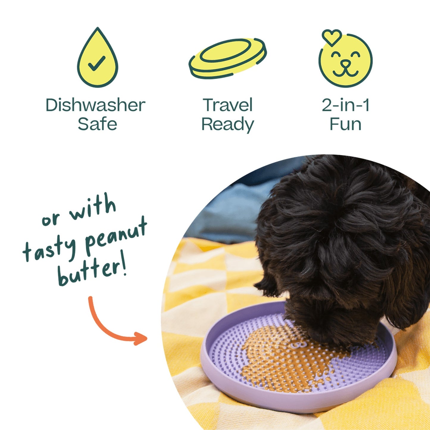 Woof Fly n' Feed 2-in-1 Dog Toy & Lick Mat
