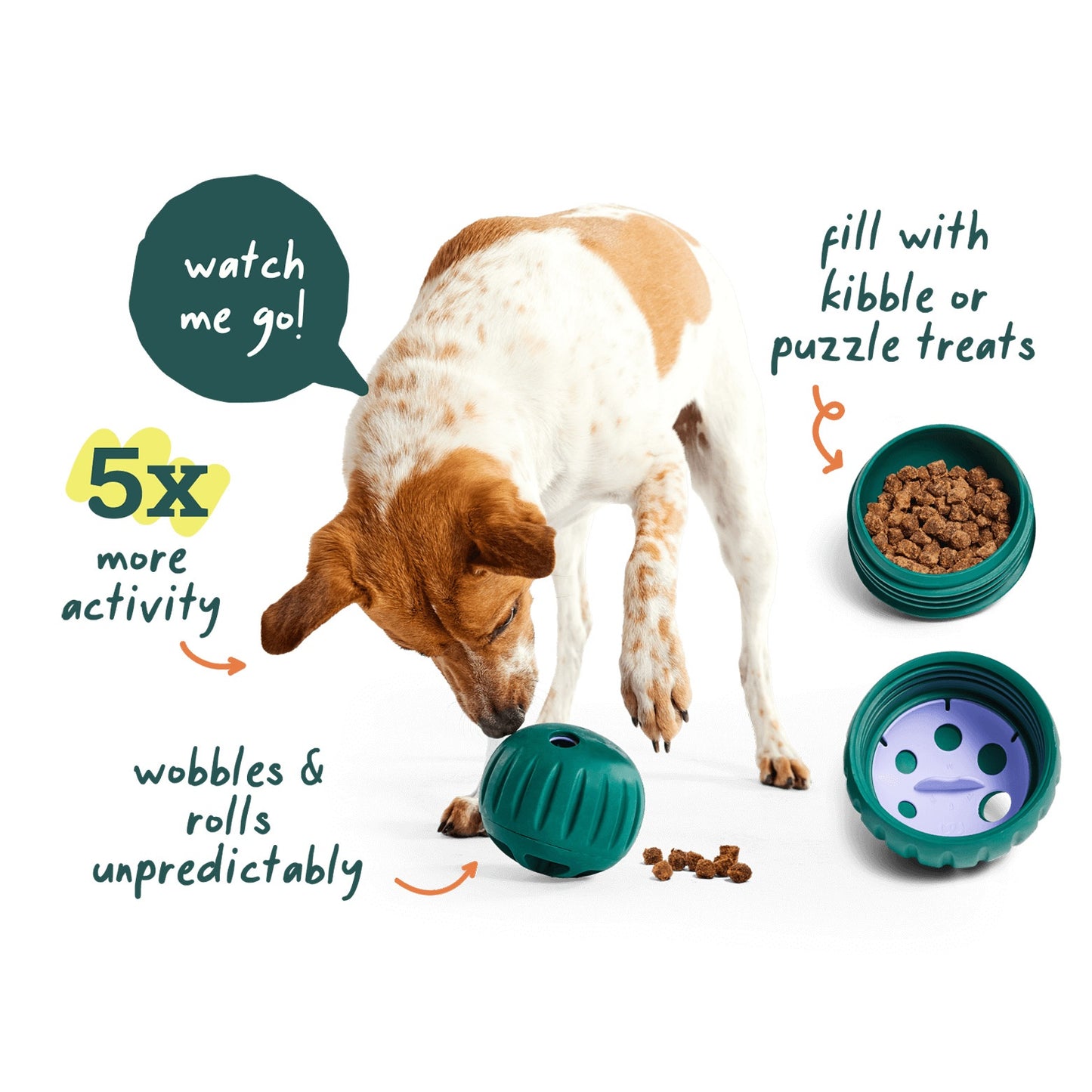 Woof Walkabout Treat Dispensing Dog Toy
