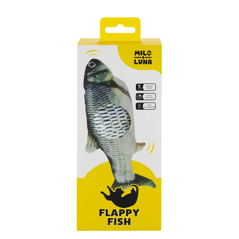 Milo and Luna Flappy Fish Interactive Cat Toy