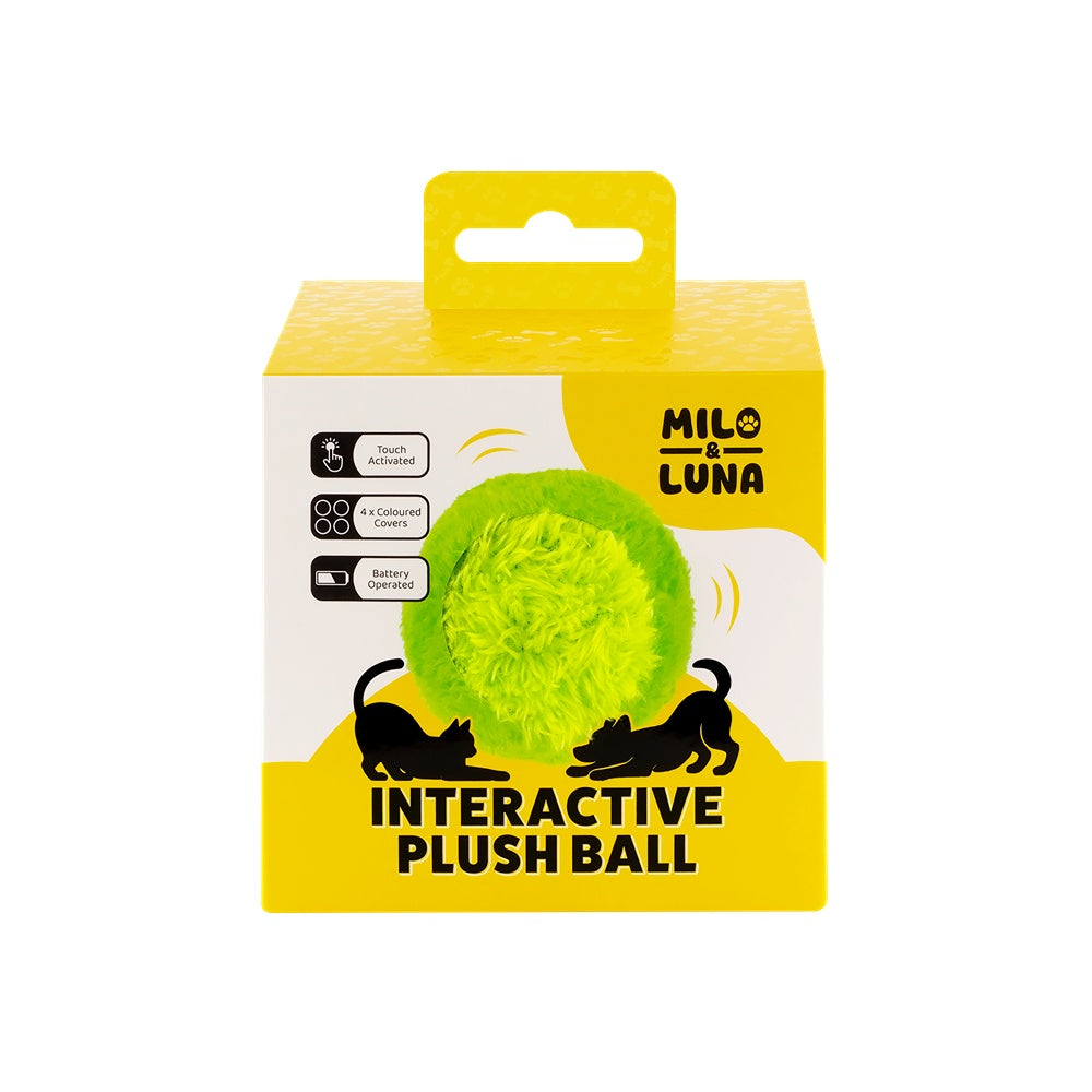 Milo and Luna Plush Ball Interactive Dog Toy