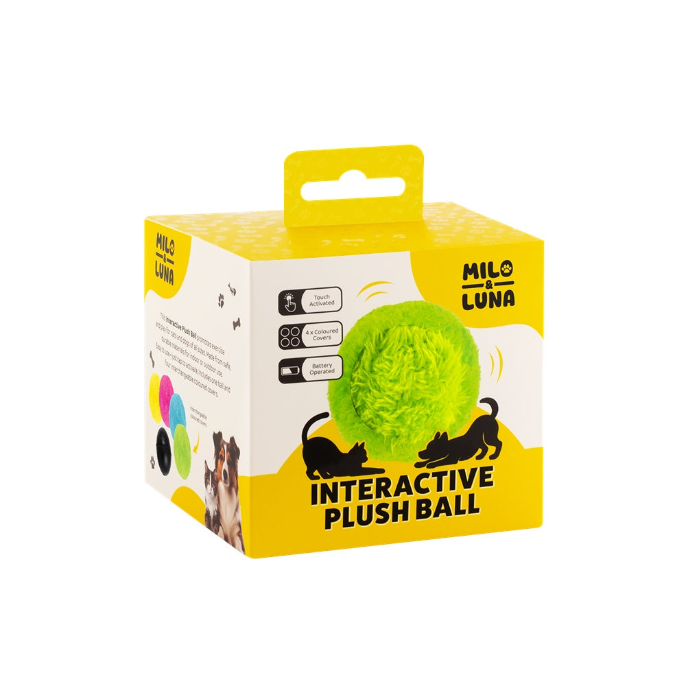 Milo and Luna Plush Ball Interactive Dog Toy